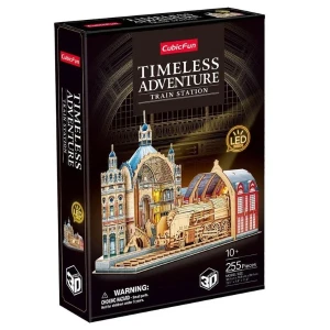 Puzzle 3d „gară feroviară” cu iluminare led, 255 elem. Thumbnail 3