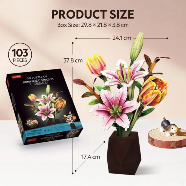 Puzzle 3d „buchet de flori”, 120 piese 7