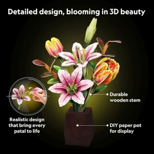 Puzzle 3d „buchet de flori”, 120 piese Thumbnail 6