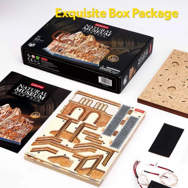 3d puzzle "muzeul de științe naturale – mamut" cu iluminare led, 463 elem. 8