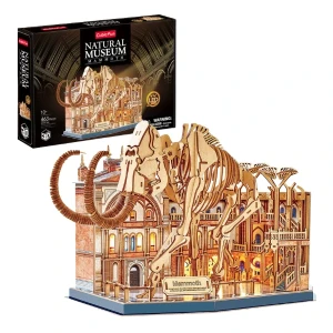 3d puzzle "muzeul de științe naturale – mamut" cu iluminare led, 463 elem.