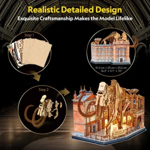 3d puzzle "muzeul de științe naturale – mamut" cu iluminare led, 463 elem. Thumbnail 6