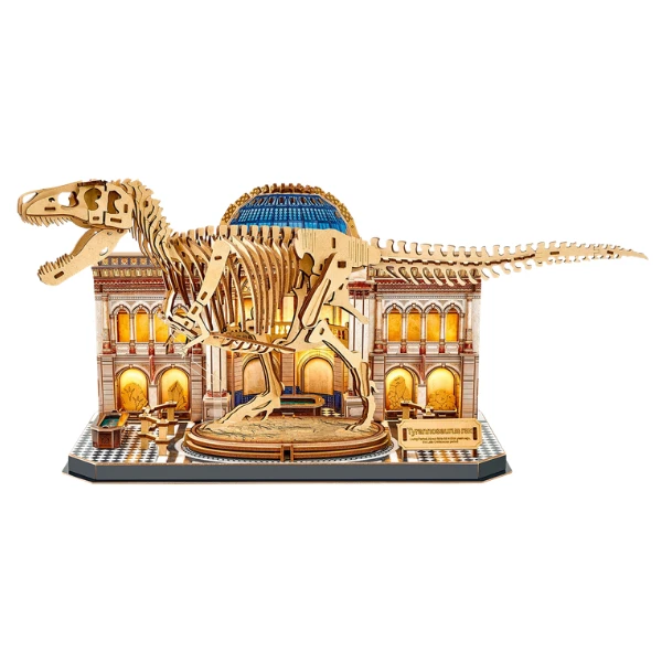 3d puzzle "muzeul de științe naturale – tyrannosaurus rex" cu iluminare led, 262 elem. 2