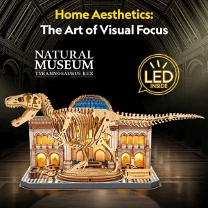 3d puzzle "muzeul de științe naturale – tyrannosaurus rex" cu iluminare led, 262 elem. Thumbnail 4