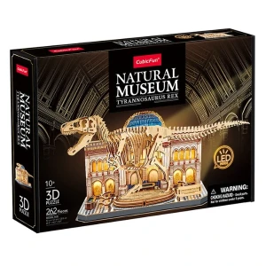 3d puzzle "muzeul de științe naturale – tyrannosaurus rex" cu iluminare led, 262 elem. Thumbnail 3