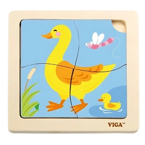 Mini-puzzle din lemn "rața"
