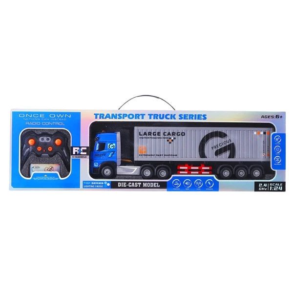 #01 camion cu telecomandă și container 1:24, cu efecte luminoase și sonore 3