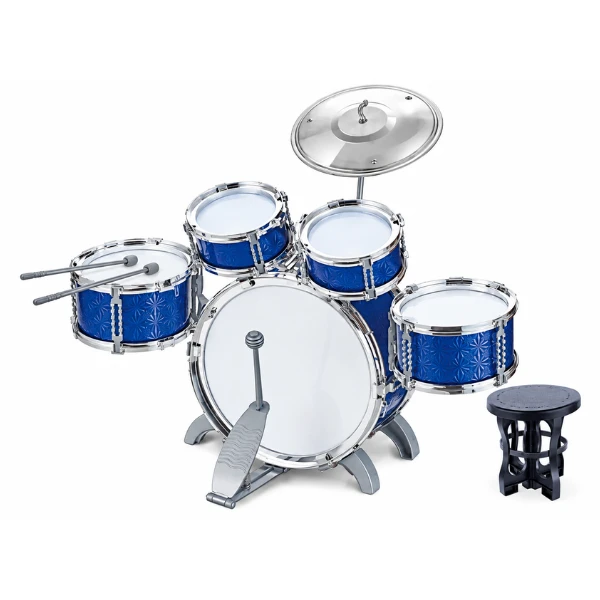 #01 set de tobe pentru copii jazz drums cu scăunel, 64 cm 2