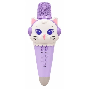 #01 microfon karaoke pentru copii „pisicuță”, 21 cm, 3 culori Thumbnail 6