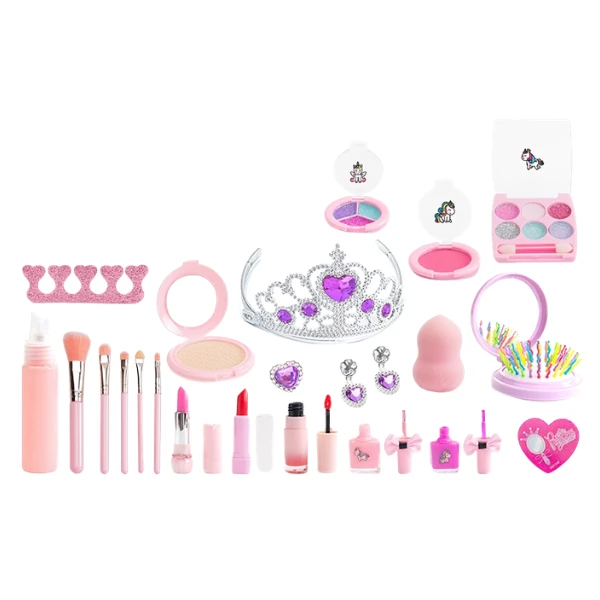 #01 set de cosmetice și bijuterii pentru copii în gentuță „unicorn” 2