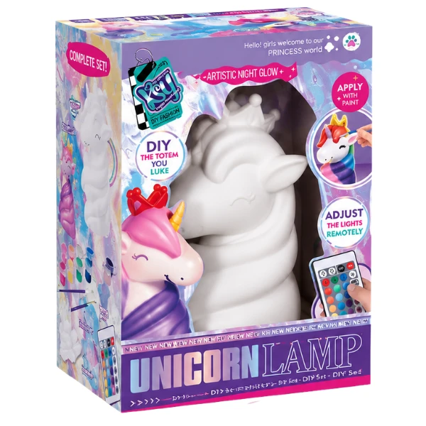 #01 diy lampă „unicorn” pentru pictat, cu telecomandă 3