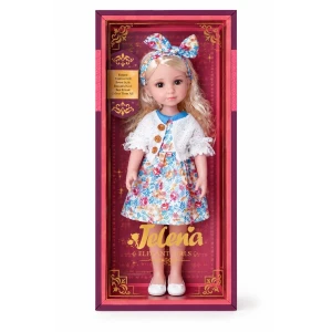 #01 păpușă "jelena" în rochie cu imprimeu floral, 38 cm Thumbnail 3