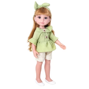 #01 păpușă "jelena" în ținută verde, 38 cm Thumbnail 2