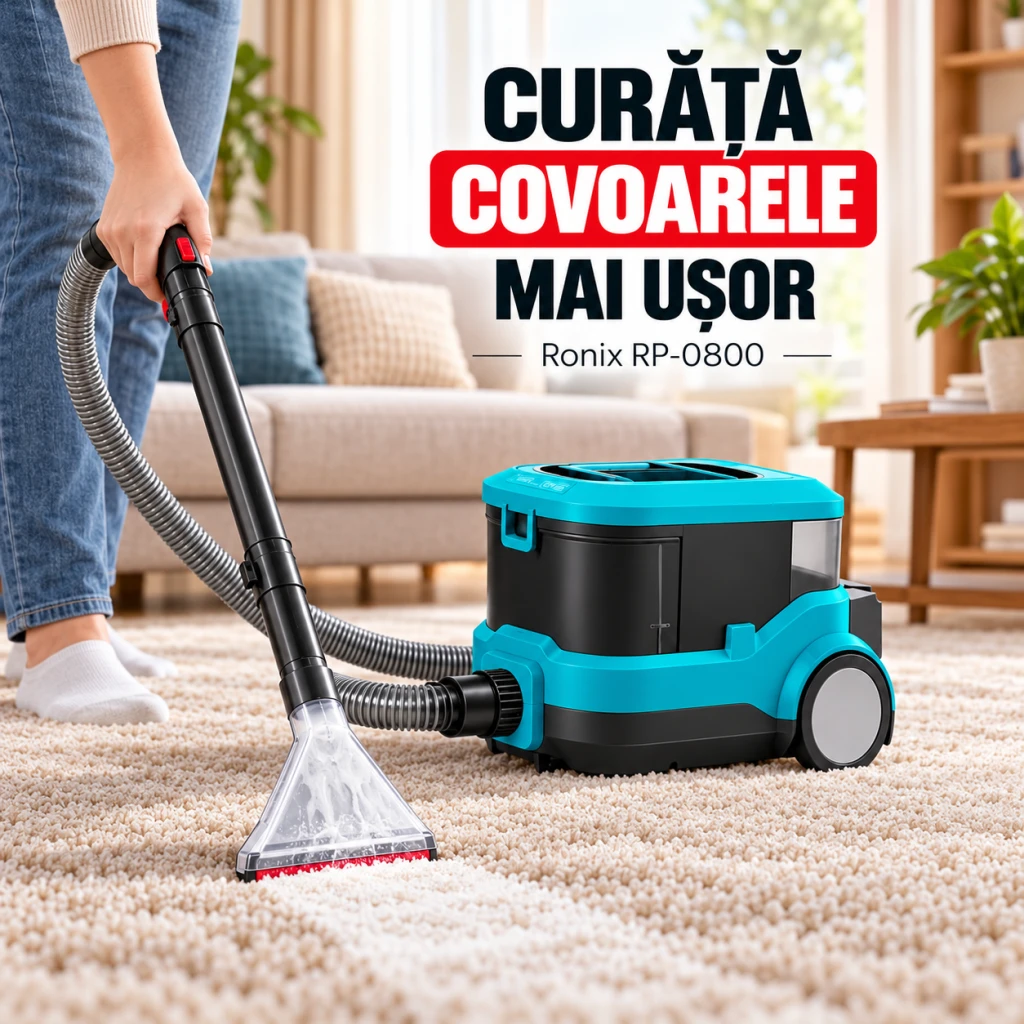 Aspirator pentru covoare cu funcție de spălare 800w rp-0800 2