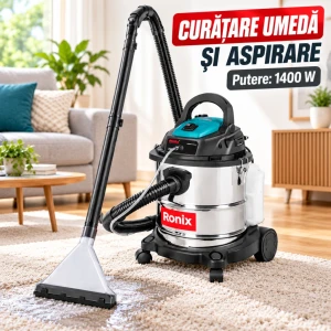 Aspirator cu functie de spalare ronix 1250 1400w 180mbar 20l Thumbnail 2