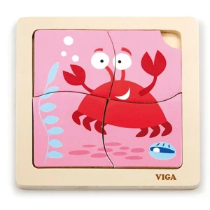 Mini-puzzle din lemn &quot;Crab&quot;