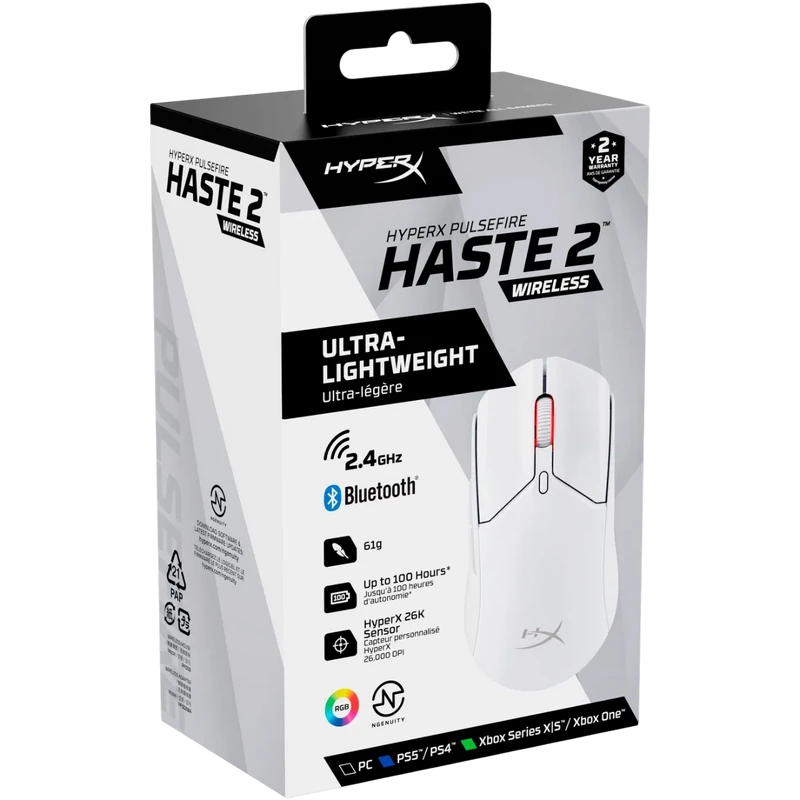 Gaming mouse hyperx pulsefire haste 2 mini, alb 8