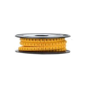 Marcator de cablu "8" iek mk2 4 mm galben