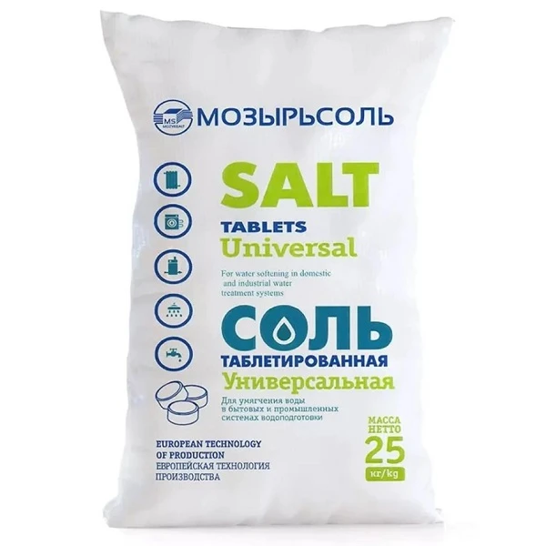 Соль таблетированная naci, min 99.5% (25 кг) 6