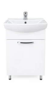 Dulap baie agat alb (cl) cu o ușă – 500mm