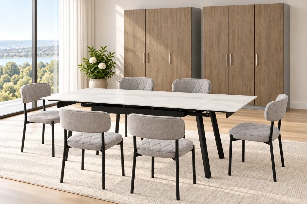 Scaun bologna textil gri 3