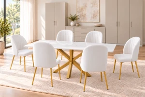 Masa verona 140*75 alb lucios ceramica