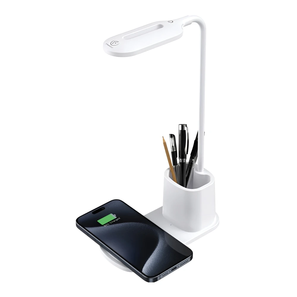 Rebeltec led desk lamp with qi wireless charging 15w w601, white 3