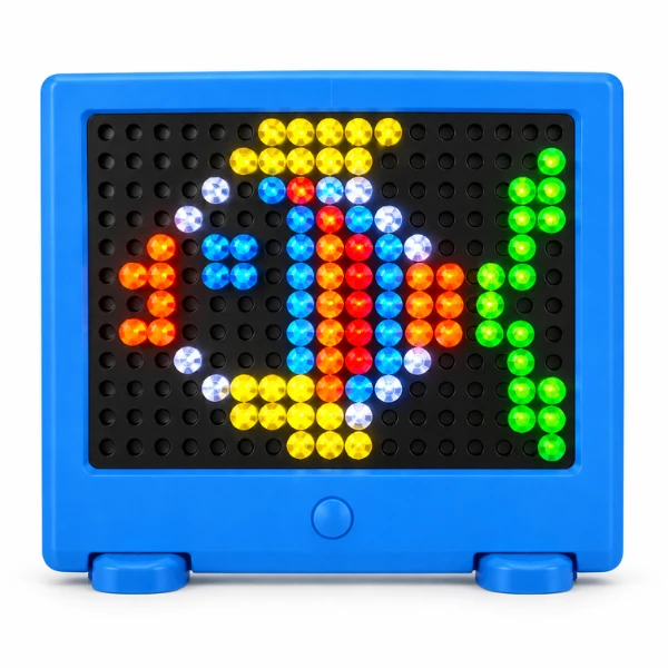 Tablă mozaic „pin it” cu lumină, 27 cm, 3 culori 3