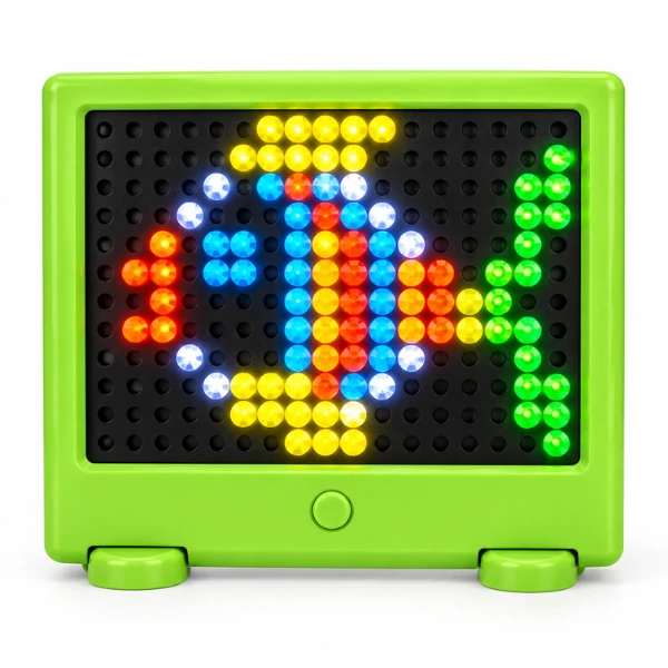 Tablă mozaic „pin it” cu lumină, 27 cm, 3 culori 4