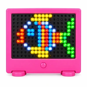 Tablă mozaic „pin it” cu lumină, 27 cm, 3 culori Thumbnail 2