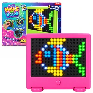 Tablă mozaic „pin it” cu lumină, 27 cm, 3 culori Thumbnail 1