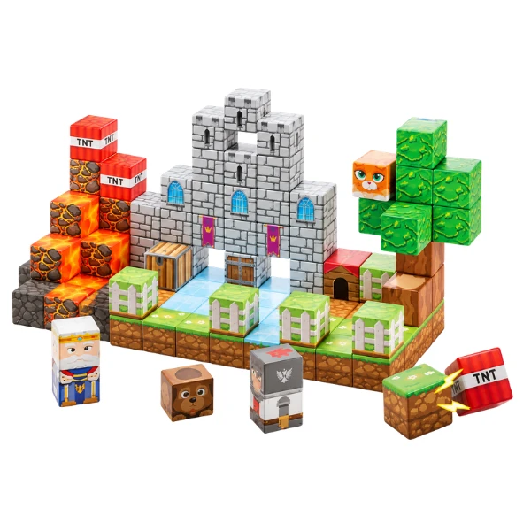 Constructor magnetic „craftblocks”, 100 de piese 2