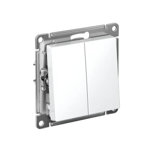Переключатель перекрестный двухклавишный atlas design 10 a 220 - 240 в белый systeme electric