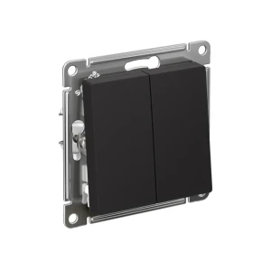 Переключатель перекрестный двухклавишный atlas design 10 a 220 - 240 в углерод systeme electric