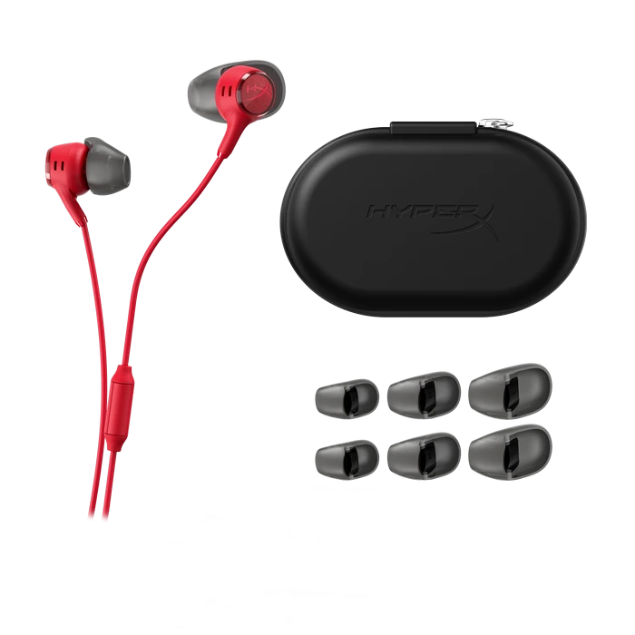 Гарнитура для мобильных телефонов hyperx cloud earbuds iii, проводной аналоговый, красный 3