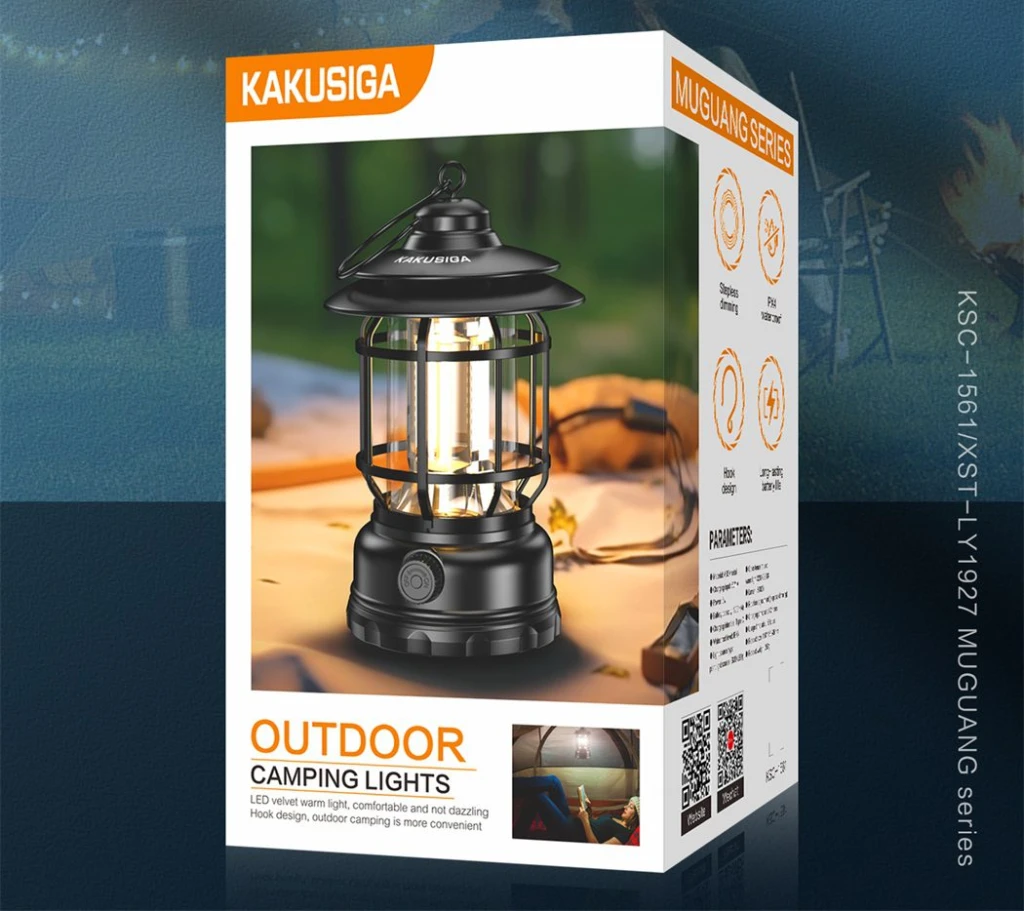 Уличный кемпинговый фонарь kakusiga ksc-1561 серии muguang, черный. 2