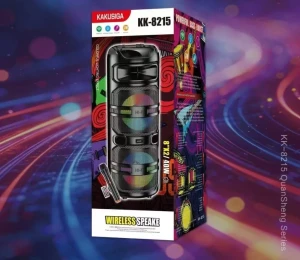 Boxe wireless color kakusiga kk-8215 quansheng cu două boxe, de 8 inci, negre Thumbnail 2