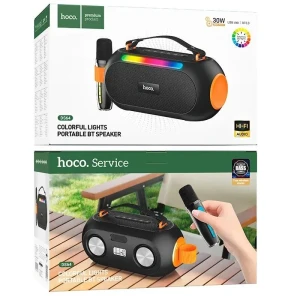 Hoco ds64 boxă portabilă bluetooth cool cu ​​un microfon, neagră Thumbnail 3