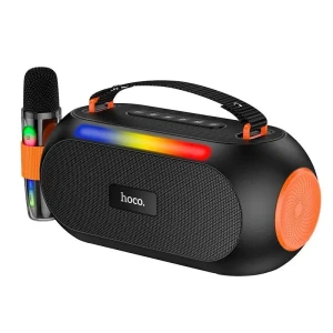 Hoco ds64 boxă portabilă bluetooth cool cu ​​un microfon, neagră