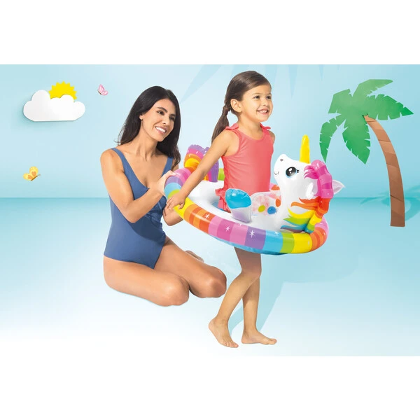 Intex детский надувной круг с вырезами для ног 76х58 см, до 23кг, 3-4 лет, 3 модели 9