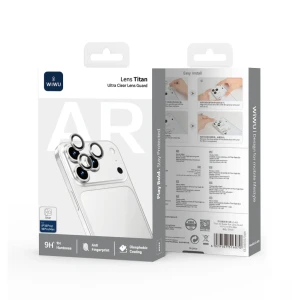 Protecție de lentilă wiwu titan 3d eagle eye pentru iphone 17 promax 6.9"/pentru iphone 17 pro 6.3" (3 lentile/pachet) lg-005 portocaliu Thumbnail 2