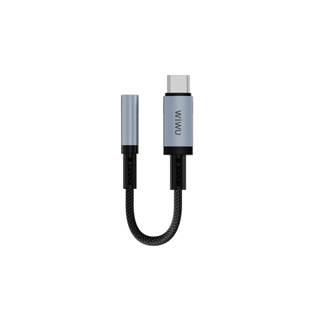Аудиоконвертер wiwu legend (0,15 м) usb-c на 3,5 мм wi-c047t, черный 2