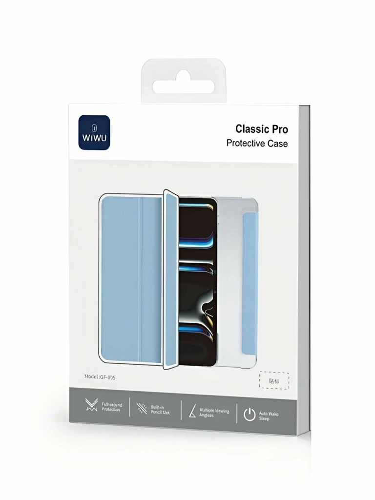 Защитный чехол wiwu classic pro для планшетов pad 10-го поколения (10,9 дюйма, модель 2022) и pad 11-го поколения (11 дюймов, модель 2025, a16) gf-005, синий. 2