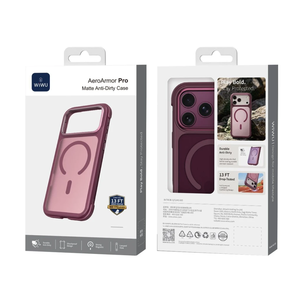 Carcasa wiwu areoarmor pro mata anti-murdarie aa-202 iphone 18 pro/17 pro neagra 3