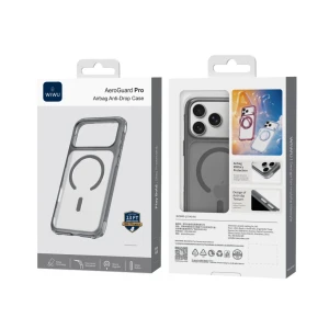 Husă anti-cădere wiwu areoguard pro ag-202 pentru iphone 18 pro/17 pro, gri Thumbnail 3