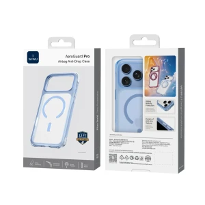 Husă anti-cădere wiwu areoguard pro airbag ag-202 pentru iphone 18 pro max/17 pro max, albastru deschis Thumbnail 3