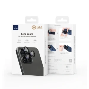 Protecție lentilă wiwu cu safir dublu culoare lg-003 iphone 18pro și iphone 18 pro max, negru Thumbnail 2
