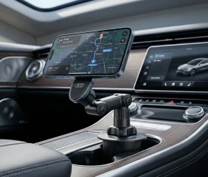 Автомобильный держатель для телефона xo c305 с магнитом, черный (в комплекте магнитное кольцо)