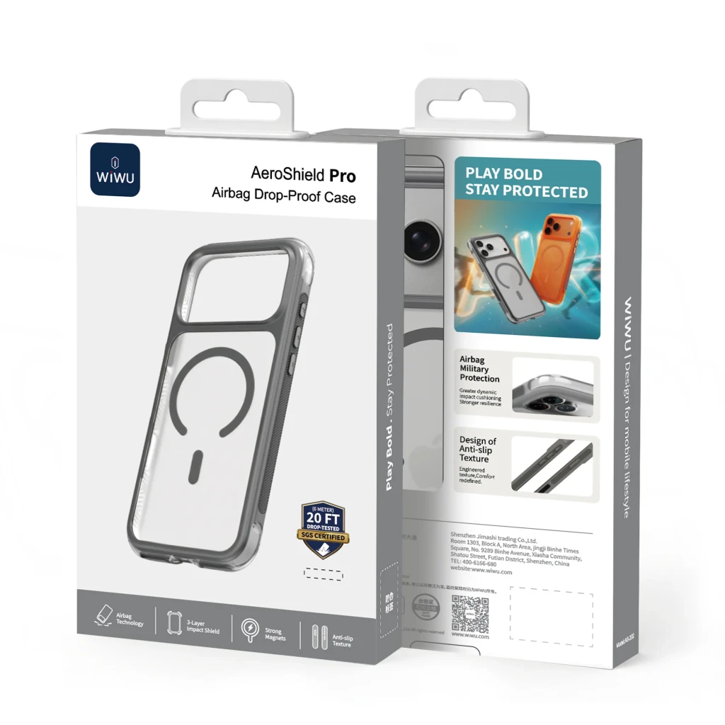 Carcasă aeroshield pro as-202 pentru iphone 17 pro, gri 3