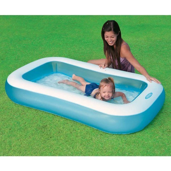 Intex piscină gonflabilă pentru copii cu baza gonflabilă 166x100x28 cm, 90 l, 2+ 2
